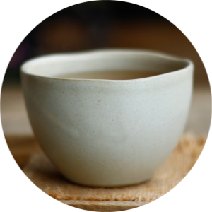 Japanese tea cup with tea